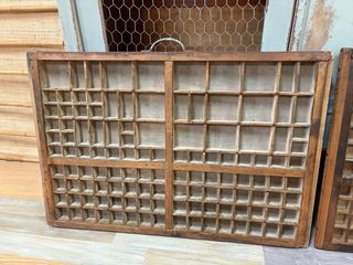 Lote 2 Cajones de Imprenta Madera