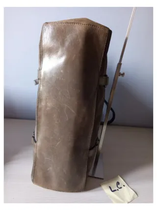 Borsa Coccinelle Pelle Velluto Tortora