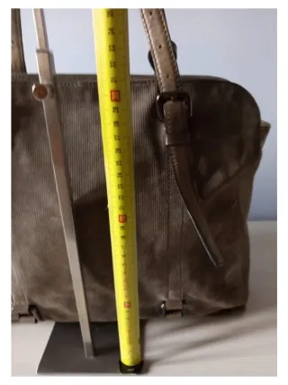 Borsa Coccinelle Pelle Velluto Tortora