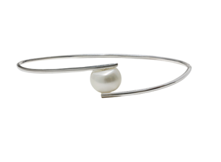 Bracciale Argento e Perla Bianca