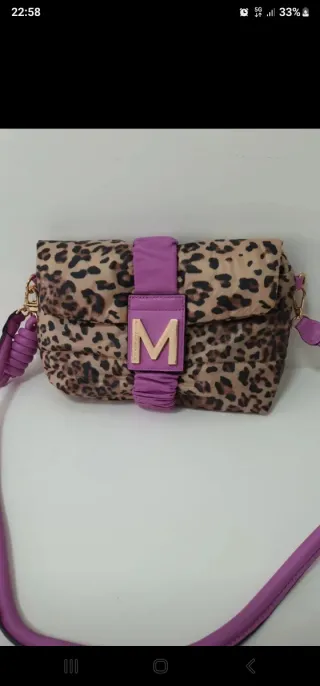 Bolso Lola Casademunt Animal Print Morado