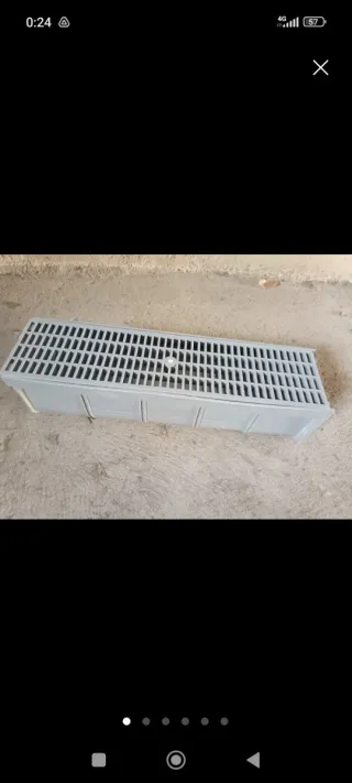 Canaleta y rejilla de desagüe