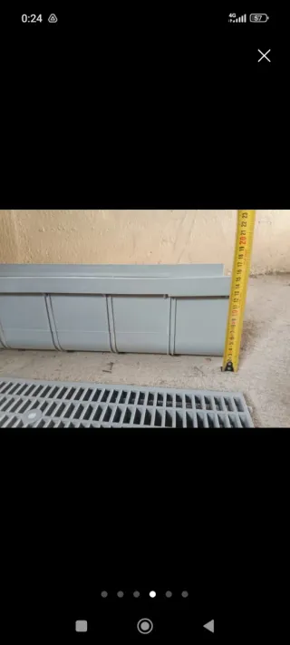 Canaleta y rejilla de desagüe