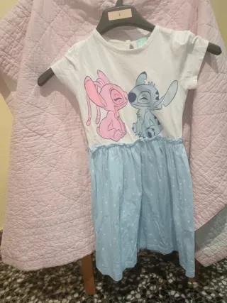 Vestido infantil L Disney Stitch