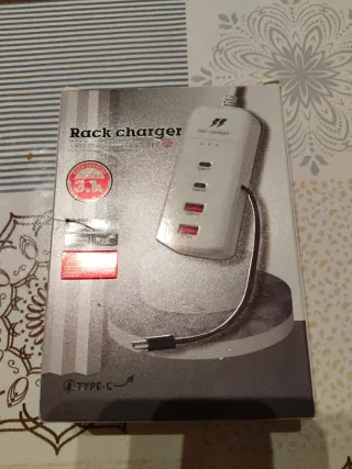 Cargador Rack 2PD+2USB Carga Rápida