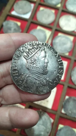 Ducatón Felipe IV Plata Antigua