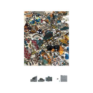 Pañuelo Seda 100% Mariposas Multicolor