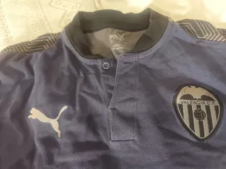 Camiseta Polo Valencia CF Puma Azul/Gris