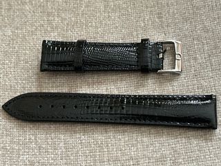 CORREA DE RELOJ DE PIEL NEGRA