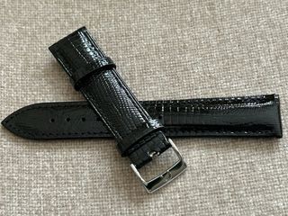 CORREA DE RELOJ DE PIEL NEGRA