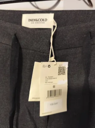 Pantalón Indi & Cold Talla 44 Gris Nuevo