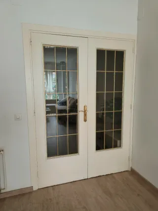 Puertas de madera con cristal