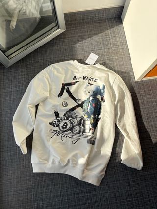 Felpa Off-White Bianca Nuova con Cartellino