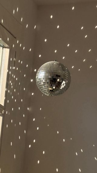 Bola de espejos disco plateada