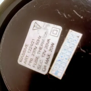 Lámpara Flexo Vintage Massive Negra Plateada