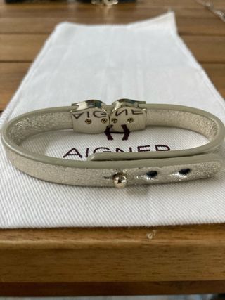 Lote Aigner pulseras y llavero cuero