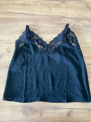 Camiseta lencera encaje tirantes ajustables XS