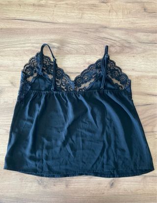 Camiseta lencera encaje tirantes ajustables XS