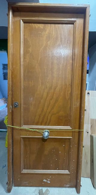 Portón de madera 83 cm, cerradura incluida