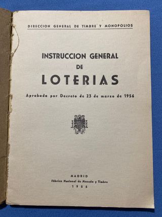 Instrucción General de Loterías 1956