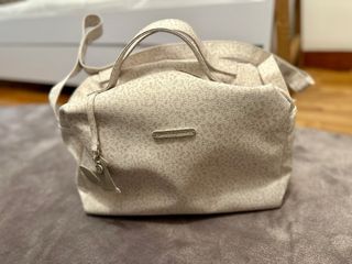 Bolsa de bebé ‘pasito a pasito’ beje com padrão