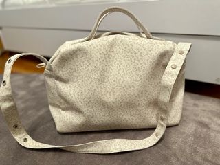 Bolsa de bebé ‘pasito a pasito’ beje com padrão