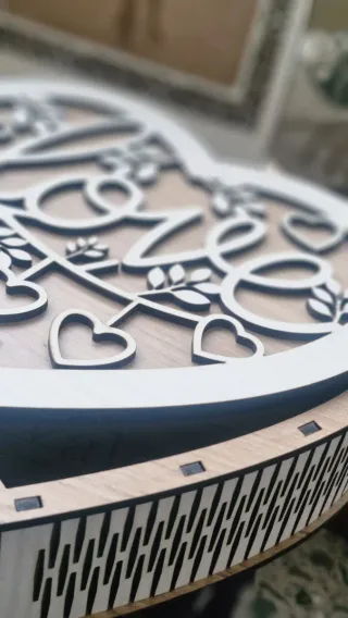 Joyero Corazón Artesanal Love Personalizado.