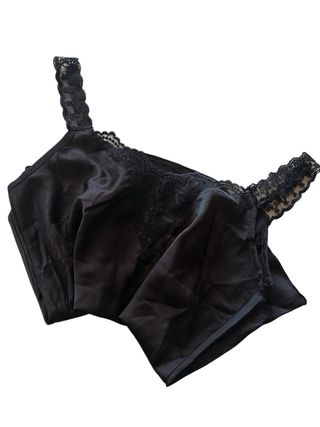 Canottiera elegante/sexy con pizzo nero