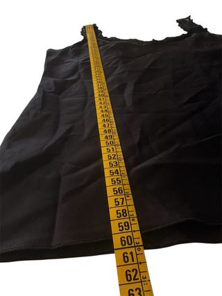 Canottiera elegante/sexy con pizzo nero