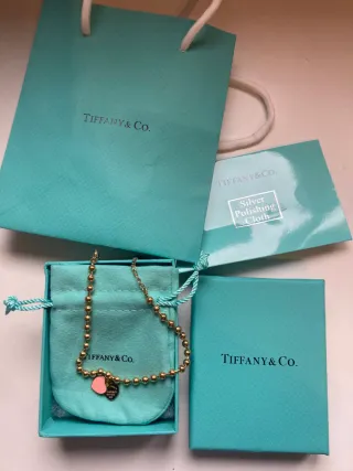 Pulsera Tiffany & Co. Corazón Rosa y Dorado