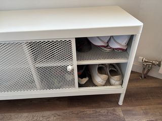 Zapatero Metálico Blanco