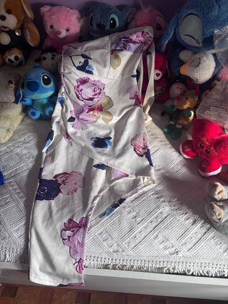 Vestido floral blanco sin usar
