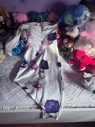 Vestido floral blanco sin usar