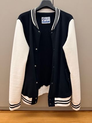 Giacca Alcott pile bicolore nera e bianca