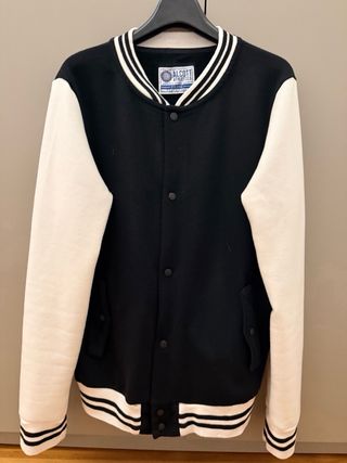 Giacca Alcott pile bicolore nera e bianca