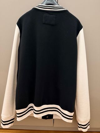 Giacca Alcott pile bicolore nera e bianca