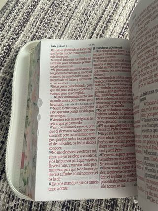 Biblia RVR 1960 letra grande flores