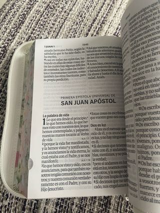 Biblia RVR 1960 letra grande flores