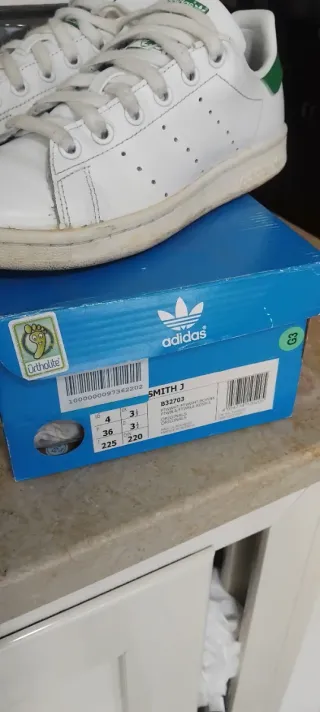 Adidas Stan Smith Donna Bianco/Verde Tg 36