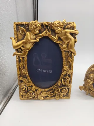 Set 3 Portafoto Angioletti Dorati