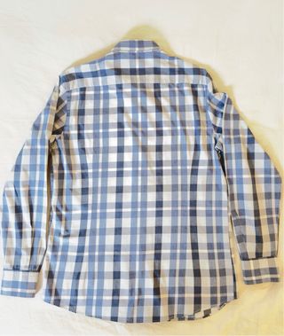 Camisa Massimo Dutti cuadros azul y blanco