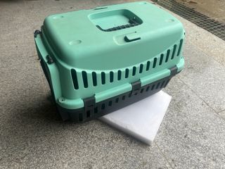 Transportín gato negro y verde