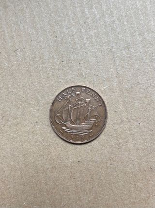 Moneda Half Penny 1949 Jorge VI