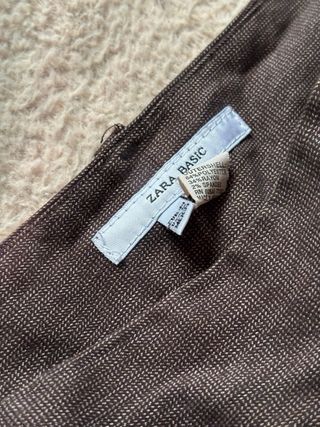 Pantalón de traje marrón Zara