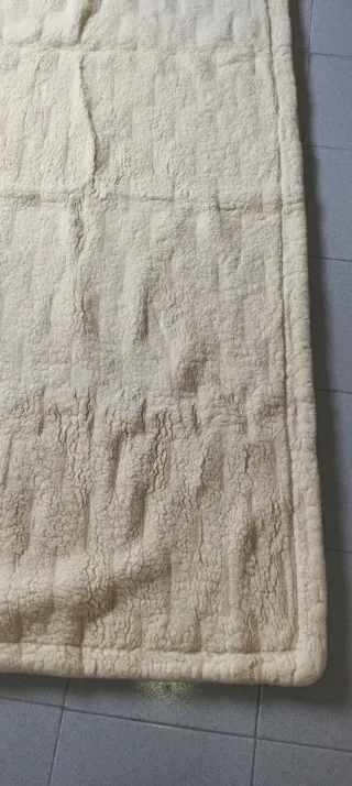 Manta de lana 100% beige