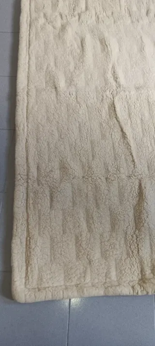 Manta de lana 100% beige