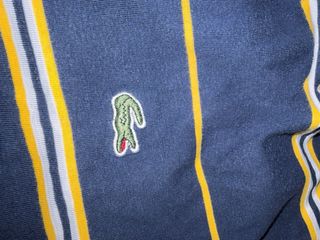 Polo Lacoste Rayas Azul y Amarillo 80s vintage