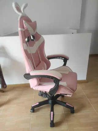 Silla Gamer Rosa con Orejas de Conejo