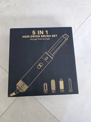 Cepillo Secador Pelo 1000W Blanco y Dorado