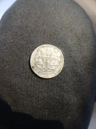 Moneda Portugal 2.5 Escudos Plata 1947